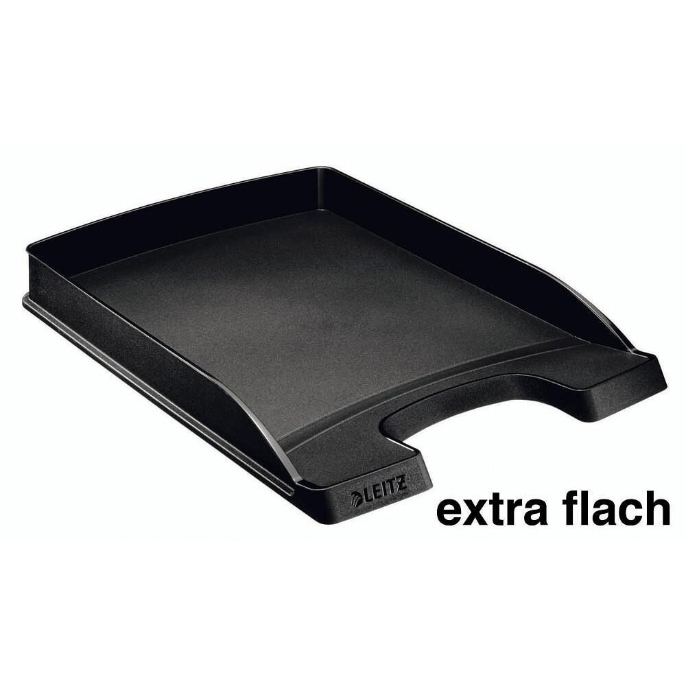 4002432374861 - Plus Briefablage 5237 Slim DIN A4 Schwarz 255 x 357 x 35 cm