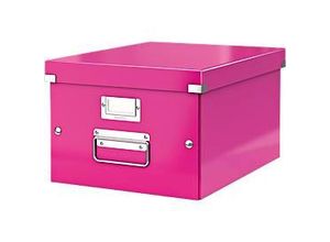 4002432398126 - Aufbewahrungsbox Click & Store WOW 6044-00-23 36 Liter mit Deckel für A4 außen 369x281x200mm Karton pink 4002432398126 Leitz