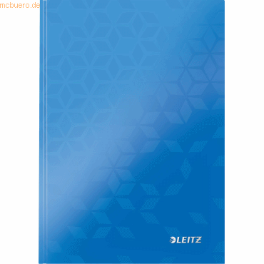 4002432399628 - Notizbuch WOW 4628-10-36 blau metallic A5 kariert 90g 80 Blatt 160 Seiten 4002432399628 Leitz