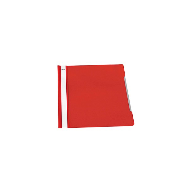 4002432418527 - LEITZ Schnellhefter LEITZ Sichthefter rot 1p-25st DIN A4 PVC-Hartfolie rot