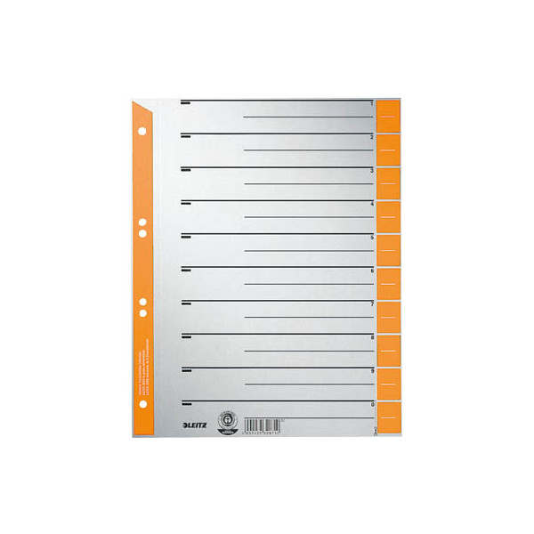 4002432452088 - LEITZ® Trennblätter A4 1652 zur freien Verwendung 100 Stück orange