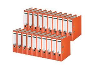 4002432489985 - LEITZ® Ordner 1010 DIN A4 Rückenbreite 80 mm 20 Stück orange