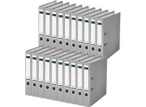 4002432490226 - LEITZ® Ordner 1015 DIN A4 Rückenbreite 52 mm 20 Stück grau