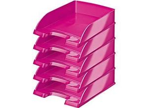 4002432532674 - LEITZ® Ablagekorb Wow 5226 DIN A4 5 Stück pink