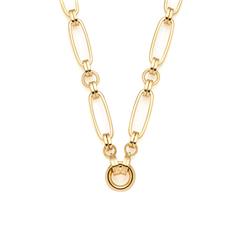 4002541242662 - Charm-Kette LEONARDO Halskette Mathilde Clip&Mix 024266 Halsketten Gr Edelstahl Länge 65 cm Breite 8 mm goldfarben (gelbgoldfarben) Damen