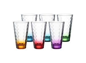 4002541259233 - Trinkglas OPTIC 6 Stück sortiert 300 ml violett