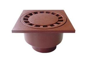 4002626501950 - Haus- und Hofablauf Kunststoff 20 x 20 cm rotbraun Entwässerung & Drainage - ACO