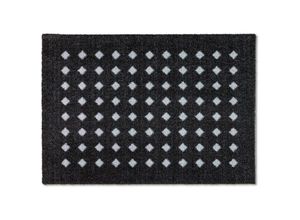 4002629202991 - Küchenmatte Küchenteppich Läufer Teppich Fußmatte Küchenvorleger Motivmatte Türvorleger Quadrate schwarz 66x110 cm