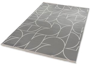 4002629239348 - Teppich SCHÖNER WOHNEN-KOLLEKTION Magic 6104 Teppiche Gr B L 160 cm x 230 cm 7 mm 1 St grau (anthrazit) Esszimmerteppiche Hoch Tief Struktur mit Viskose weich und glänzend
