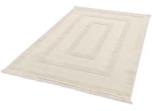 4002629241990 - Teppich SCHÖNER WOHNEN-KOLLEKTION Summer 6352 Teppiche Gr B L 133 cm x 190 cm 6 mm 1 St beige (creme) Esszimmerteppiche Hoch Tief Struktur Robuster Teppich Terasse Balkon