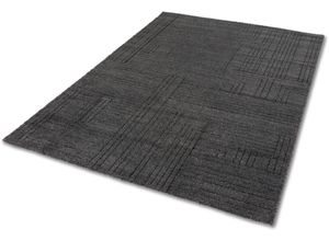 4002629252378 - Teppich SCHÖNER WOHNEN-KOLLEKTION Pure 6317-242 Teppiche Gr B L 80 cm x 150 cm 22 mm 1 St grau (anthrazit) Esszimmerteppiche Kurzflor Hoch Tief Struktur Wohnzimmer Schöner Wohnen Kollektion