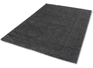 4002629252392 - Teppich SCHÖNER WOHNEN-KOLLEKTION Pure 6317-243 Teppiche Gr B L 80 cm x 150 cm 22 mm 1 St grau (anthrazit) Esszimmerteppiche