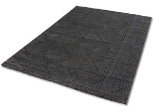 4002629252446 - Teppich SCHÖNER WOHNEN-KOLLEKTION Pure 6317-243 Teppiche Gr B L 133 cm x 190 cm 22 mm 1 St grau (anthrazit) Esszimmerteppiche Kurzflor Hoch Tief Struktur Wohnzimmer Schöner Wohnen Kollektion