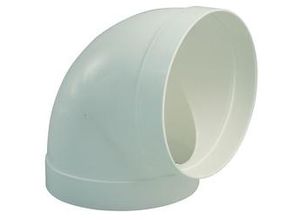 4002644060439 - - Bogen 90° rund für Rohr 100 mm ø weiß Lüftungsrohre