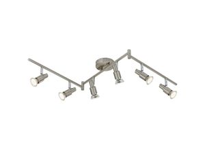 4002707232346 - - led Deckenleuchte Spotleuchte leuchten cool 3 w 250 lm IP20 matt-nickel Metall inkl 6x GU10 120 x 15 cm