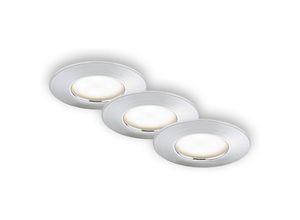 4002707242475 - - led Einbauleuchte leuchten attach one 5 w 400 lm IP44 chrom Kunststoff 3er Set ø 75 cm