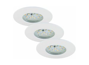 4002707242499 - - led Einbauleuchte leuchten attach one 5 w 400 lm IP44 weiß Kunststoff 3er Set ø 75 cm