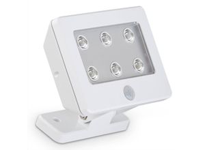 4002707243205 - Sensor LED Außenleuchte BRILONER LEUCHTEN KOLLIG 006 W 4 lm IP54 weiß Kunststoff 12 x 9 x 64 cm