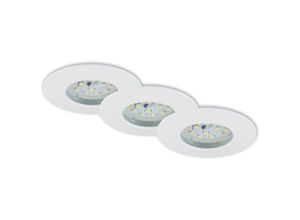 4002707275442 - - led Einbauleuchte leuchten attach dim 55 w 470 lm IP44 weiß Kunststoff Dimmbar 3er Set ø 75 cm