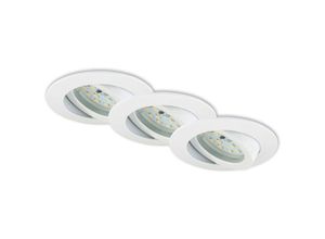 4002707275503 - LED Einbauleuchte BRILONER LEUCHTEN ATTACH DIM 55 W 470 lm IP23 weiß Kunststoff Dimmbar Ø 82 cm