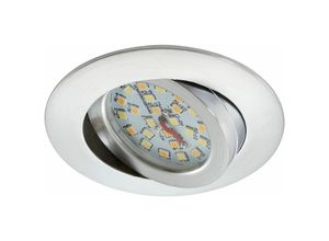 4002707299448 - - Einbaustrahler Badezimmer Einbauleuchte rund Tageslichtleuchte Einbaulampe schwenkbar Alu led 5W 470Lm warmweiß-kaltweiß DxH 82x3 cm