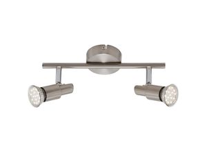 4002707300458 - - led Deckenleuchte Spotleuchte leuchten one 3 w 250 lm IP20 matt-nickel Metall inkl 2x GU10 275 x 8 x 12 cm