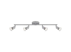 4002707300656 - LED Deckenleuchte Spotleuchte BRILONER LEUCHTEN RAY 3 W 250 lm IP20 titanfarbig Metall inkl 4x GU10 605 x 105 cm