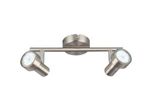 4002707300984 - LED Deckenleuchte Spotleuchte BRILONER LEUCHTEN SUB 3 W 250 lm IP20 matt-nickel Metall inkl 2x GU10 275 x 8 x 12 cm