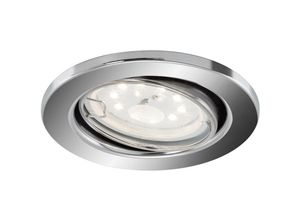 4002707321620 - Led Einbauleuchte leuchten fit move 5 w 400 lm IP23 chrom Metall inkl 1x GU10 ø 86 cm