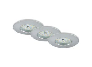 4002707321729 - - led Einbauleuchte leuchten attach dim 65 w 570 lm IP44 aluminiumfarbig Kunststoff Dimmbar 3er Set ø 75 cm