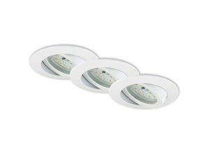 4002707321804 - - led Einbauleuchte leuchten attach dim 65 w 570 lm IP23 weiß Kunststoff Dimmbar 3er Set ø 82 cm