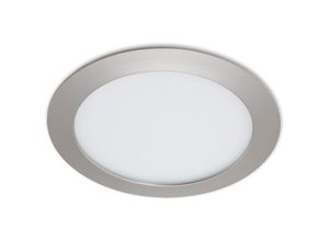 4002707324034 - LED Einbauleuchte BRILONER LEUCHTEN FLAT IN 12 W 1200 lm IP44 matt-nickel Kunststoff Ø 17 cm 4002707324034 - LED Einbauleuchte BRILONER LEUCHTEN FLAT IN 12 W 1200 lm IP44 matt-nickel Kunststoff Ø 17 cm
