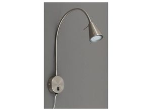 4002707348924 - - led Bettleuchte leuchten tusa 5 w 400 lm IP20 matt-nickel Metall inkl 1x GU10 Flexibler Arm 45 x 8 x 205 cm