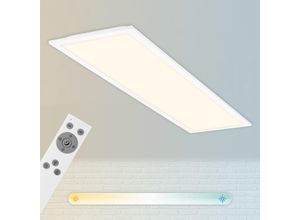 4002707359838 - CCT LED Panel BRILONER LEUCHTEN PIATTO 24 W 2200 lm IP20 weiß Kunststoff-Metall Dimmbar mit Fernbedienung CCT 100 x 25 x 6 cm