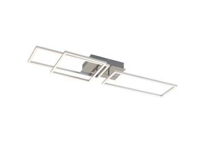 4002707364610 - BRILONER FRAME LED Deckenleuchte in Stufen dimmbar Schwenkbar Warmweißes Licht Memoryfunktion silberfarbig 928 x 26 x 96 cm