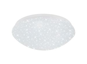 4002707365778 - BRILONER STELO LED Deckenleuchte Bad IP44 Spritzwasserschutz Sternendekor Dimmbar in 2 Stufen warmweißes und neutralweißes Licht weiß 28 x 65