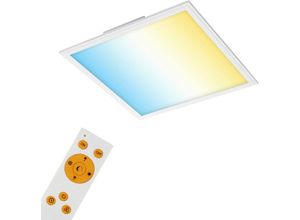 4002707366126 - CCT LED Panel BRILONER LEUCHTEN PIATTO 24 W 2400 lm IP20 weiß Kunststoff-Metall Dimmbar mit Fernbedienung CCT 45 x 45 x 48 cm