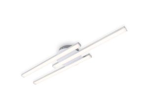 4002707366515 - LED Deckenleuchte BRILONER LEUCHTEN GO 6 W 480 lm IP20 aluminiumfarbig Metall-Kunststoff 565 x 12 x 43 cm