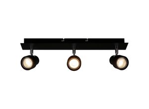 4002707366652 - - led Deckenleuchte Spotleuchte leuchten rock 5 w 460 lm IP20 schwarz Metall inkl 3x GU10 45 x 8 x 12 cm