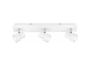 4002707366690 - Led Deckenleuchte Spotleuchte leuchten rock 5 w 460 lm IP20 weiß Metall inkl 3x GU10 45 x 8 x 12 cm