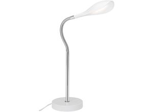 4002707366911 - - led Tischleuchte leuchten swan 45 w 500 lm IP20 weiß-chrom Metall-Kunststoff ø 11 cm