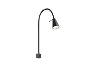 4002707367086 - - led Bettleuchte leuchten tuso 5 w 400 lm IP20 schwarz Metall inkl 1x GU10 Wandleuchte Flexibler Arm 403 x 217 cm