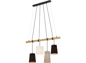 4002707367581 - Pendelleuchte Hängelampe BRILONER LEUCHTEN BAR 25 W IP20 multicolor Holz-Stoff exkl 4x E14 90 x 170 cm