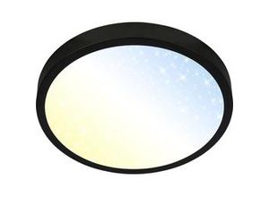 4002707401957 - - led Panel leuchten slim 18 w 2400 lm IP20 schwarz Kunststoff Dimmbar mit Fernbedienung ø 293 cm