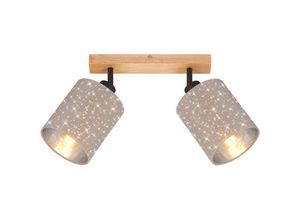 4002707407850 - Brilo - Deckenleuchte Spotleuchte ner leuchten stofa 25 w IP20 taupe Metall-Holz-Stoff exkl 2x E27 285 x 13 x 195 cm 4002707407850 - Brilo - Deckenleuchte Spotleuchte ner leuchten stofa 25 w IP20 taupe Metall-Holz-Stoff exkl 2x E27 285 x 13 x 195 cm