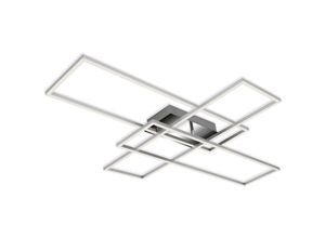 4002707409090 - BRILONER FRAME LED Deckenleuchte in Stufen dimmbar Schwenkbar Memoryfunktion Warmweißes Licht silberfarbig 104 x 71 x 95 cm