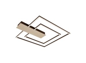 4002707411147 - - led Deckenleuchte leuchten nico duo 25 w 3000 lm IP20 goldfarben Metall-Kunststoff Dimmbar 57 x 48 x 4 cm