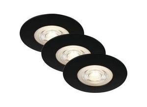 4002707418726 - Leuchten KULANA LED 3er Set Einbauleuchten 3x LED Fernbedienung 49 W 480 lm Kunststoff Schwarz