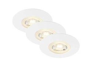 4002707418733 - Leuchten kulana led 3er Set Einbauleuchten 3x led Fernbedienung 49 w 480 lm Kunststoff Weiß - Briloner