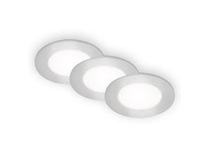 4002707422860 - Leuchten slank led 3er Set Einbauleuchten 3x led Fernbedienung 3 w 350 lm Kunststoff Chrom-Matt - Briloner